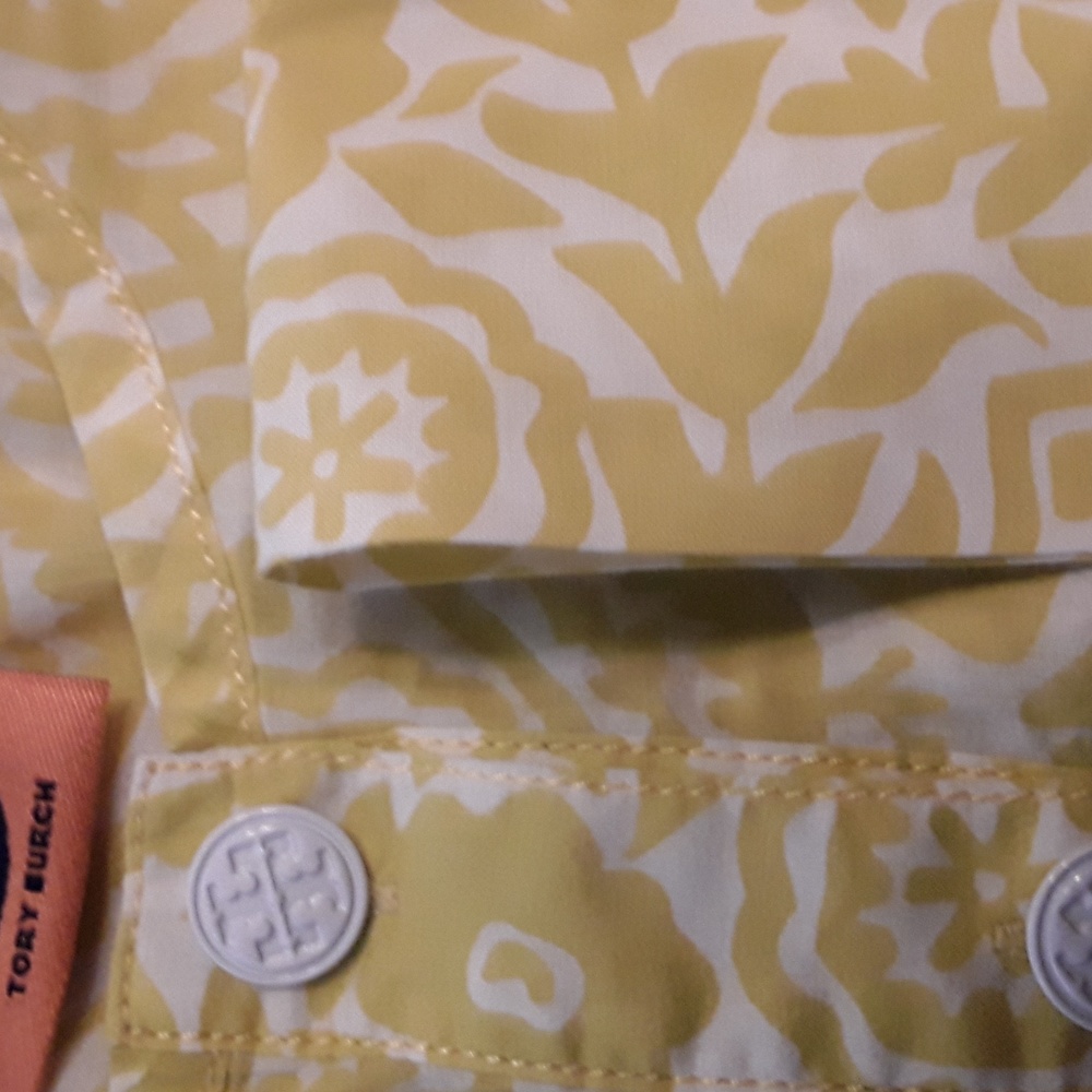 Tory Burch Yellow and White Print Tunic - Picture 8 of 9